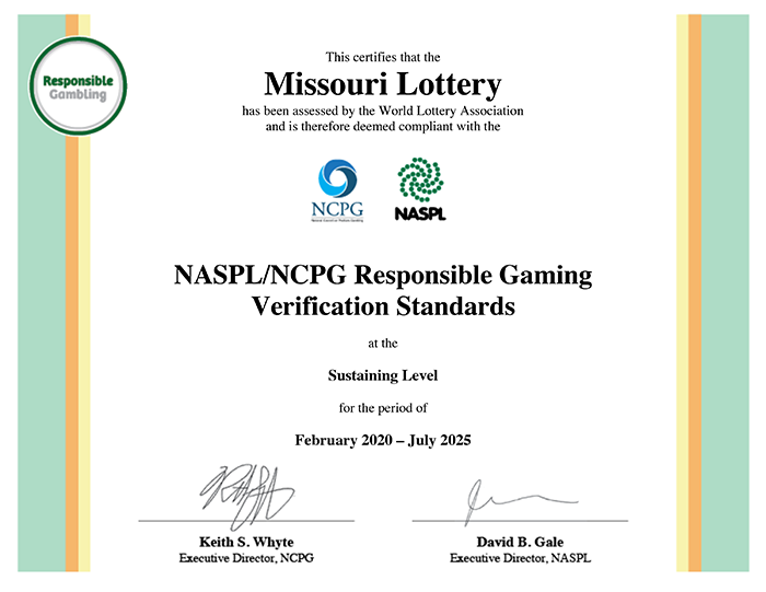 NASPL Sustaining Level Certification